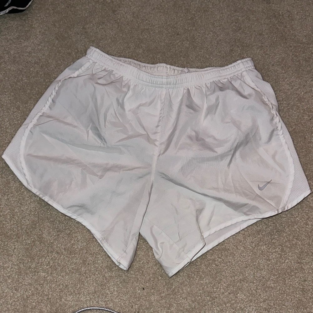 Nike lined dri fit shorts, kids XL, white